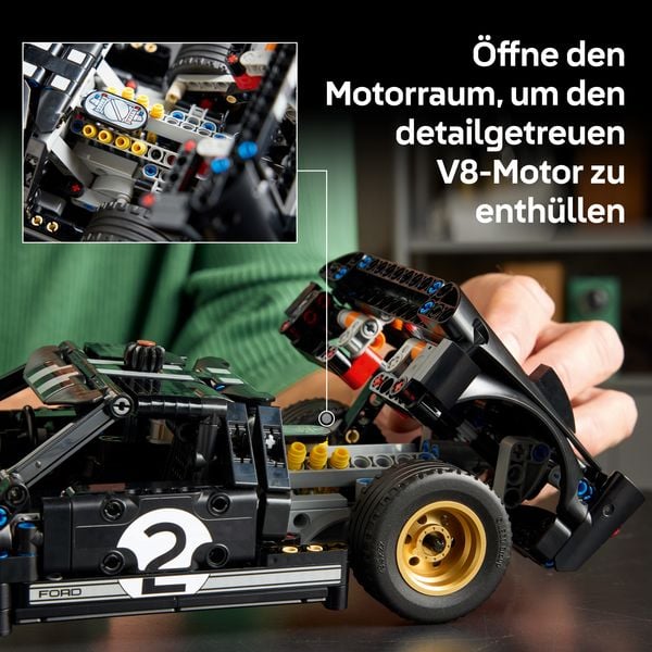 Produktbild: LEGO Technic 42223 1966 Ford GT40 MKII Rennwagen, Modellauto Erwachsene