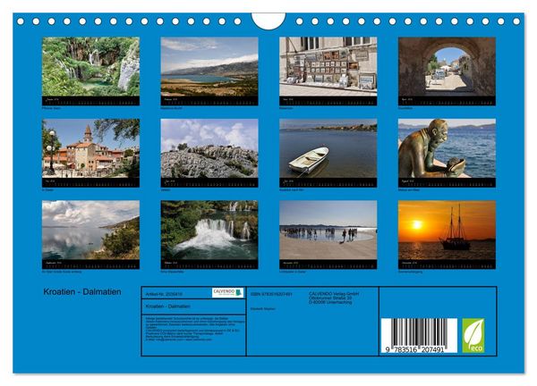 Produktbild: Kroatien - Dalmatien (Wandkalender 2026 DIN A4 quer), CALVENDO Monatskalender