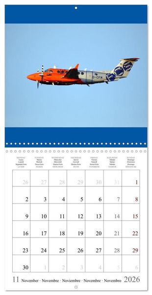 Produktbild: Gayde, F: Airplanes in the blue sky (Wall Calendar 2026 12 &times;