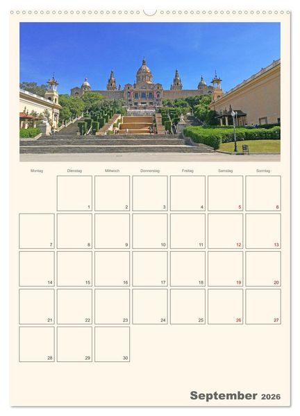 Produktbild: Valencia - Barcelona Terminplaner (Wandkalender 2026 DIN A2 hoch), CALVENDO Monatskalender