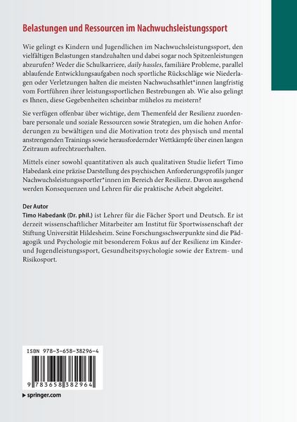 Produktbild: Belastungen und Ressourcen im Nachwuchsleistungssport