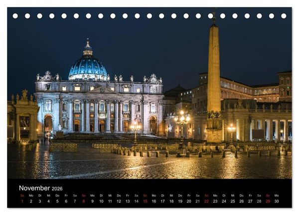 Produktbild: Rom - Impressionen aus der ewigen Stadt (Tischkalender 2026 DIN A5 quer), CALVENDO Monatskalender