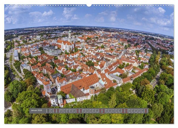 Produktbild: Meine Heimat von oben - Luftbilder von Augsburg (hochwertiger Premium Wandkalender 2026 DIN A2 quer), Kunstdruck in Hochglanz