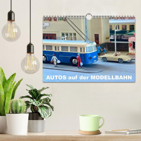 Produktbild: Autos auf der Modellbahn (Wandkalender 2026 DIN A4 quer), CALVENDO Monatskalender