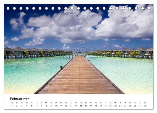 Produktbild: Malediven - Das Paradies im Indischen Ozean I (Tischkalender 2027 DIN A5 quer), CALVENDO Monatskalender