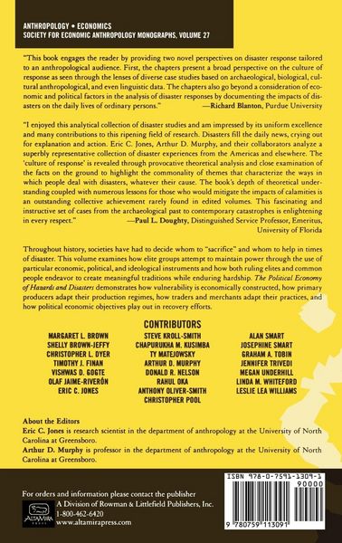Produktbild: Political Economy of Hazards and Disasters