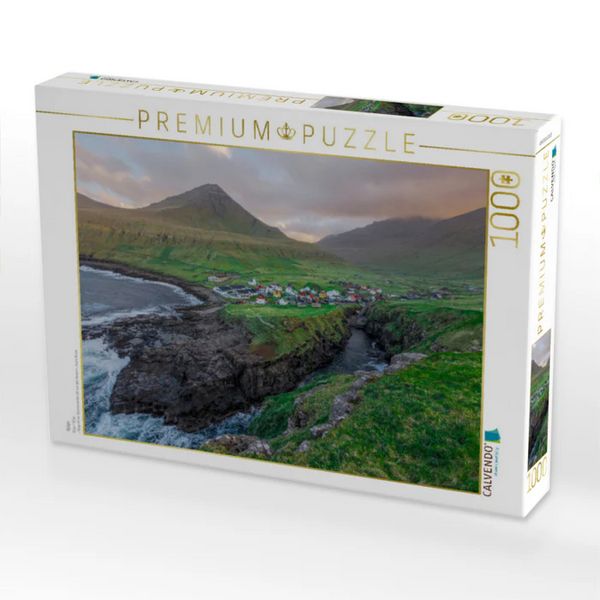 CALVENDO Puzzle Gjógv | 1000 Teile Lege-Größe 64x48cm Foto-Puzzle für glückliche Stunden