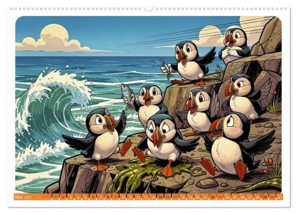 Produktbild: Papageientaucher - Comic (Wandkalender 2027 DIN A2 quer), CALVENDO Monatskalender