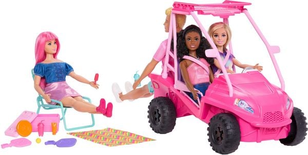 Produktbild: Barbie Mysteries: Beach Detectives Ultimativer Strand-Buggy Spielset mit mehr