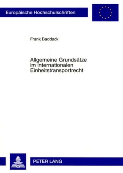 Produktbild: Allgemeine Grundsaetze im internationalen Einheitstransportrecht