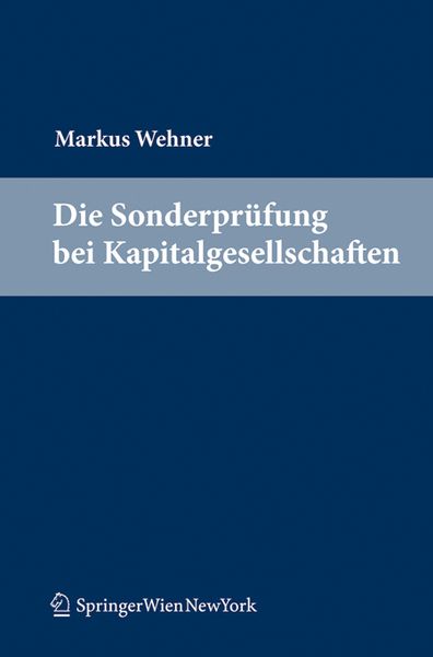 Produktbild: Die Sonderpr&uuml;fung bei Kapitalgesellschaften