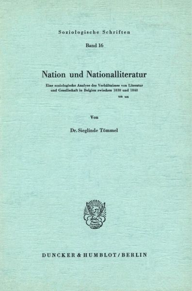 Produktbild: Nation und Nationalliteratur.