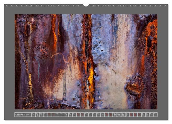 Produktbild: Rost - &Auml;sthetik der Verg&auml;nglichkeit (hochwertiger Premium Wandkalender 2026 DIN A2 quer), Kunstdruck in Hochglanz