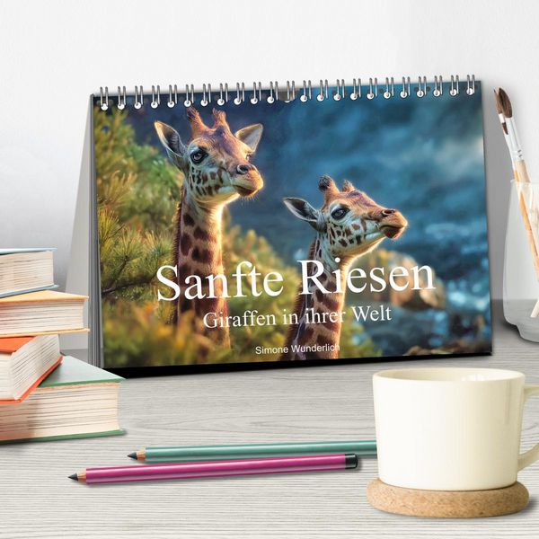 Produktbild: Sanfte Riesen - Giraffen in ihrer Welt (Tischkalender 2027 DIN A5 quer), CALVENDO Monatskalender