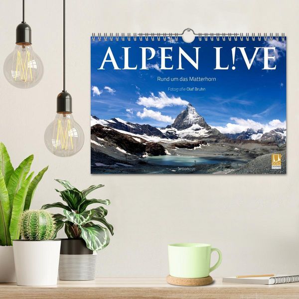 Produktbild: Alpen live - Rund um das Matterhorn (Wandkalender 2026 DIN A4 quer), CALVENDO Monatskalender