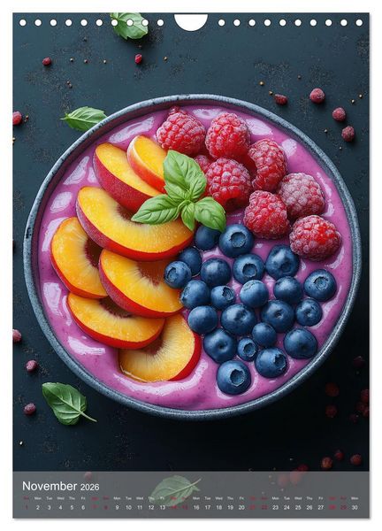 Produktbild: Smoothie Bowl Bliss (Wall Calendar 2026 DIN A4 portrait), CALVENDO 12 Month Wall Calendar