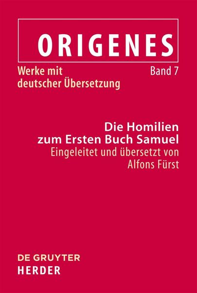 Produktbild: Die Homilien zum Ersten Buch Samuel