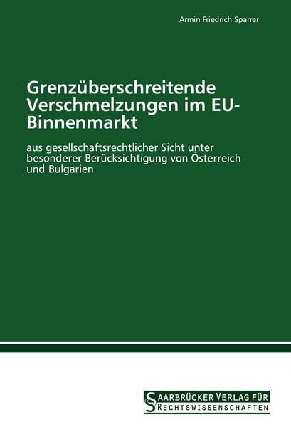 Produktbild: Grenz&uuml;berschreitende Verschmelzungen im EU-Binnenmarkt
