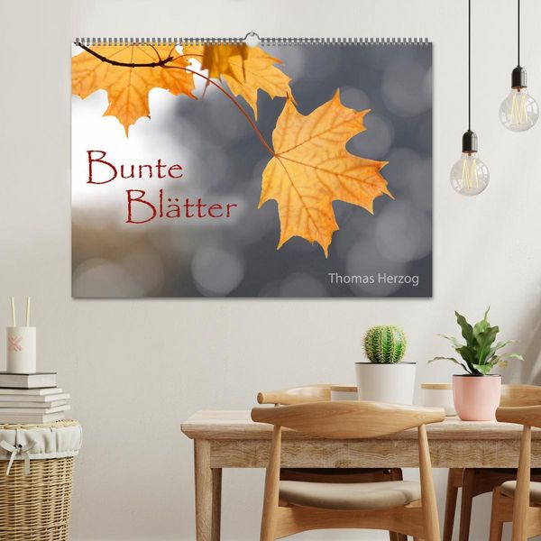 Produktbild: Bunte Bl&auml;tter (Wandkalender 2026 DIN A2 quer), CALVENDO Monatskalender