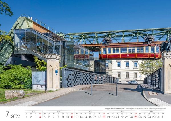 Produktbild: Wuppertaler Schwebebahn 2027 Bildkalender A3 Spiralbindung