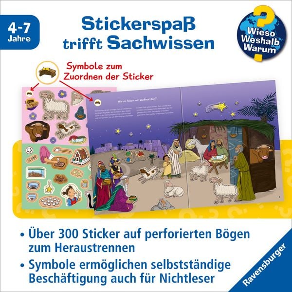Produktbild: Wieso? Weshalb? Warum? Stickerheft - Weihnachten