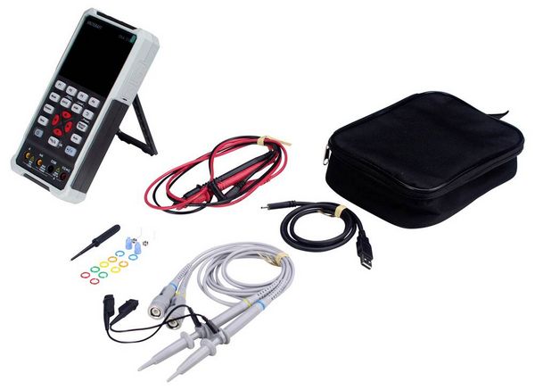 Produktbild: VOLTCRAFT DSA-3100 Hand-Oszilloskop 100 MHz 2-Kanal 500 MSa/s 8 kpts 8 Bit Handger&auml;t, Multimeter-Funktionen, Spectrum-Analyser 1 St.
