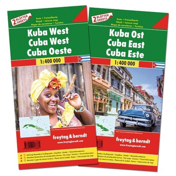 Produktbild: freytag & berndt Stra&szlig;enkarte Kuba Set West und Ost 1:400.000