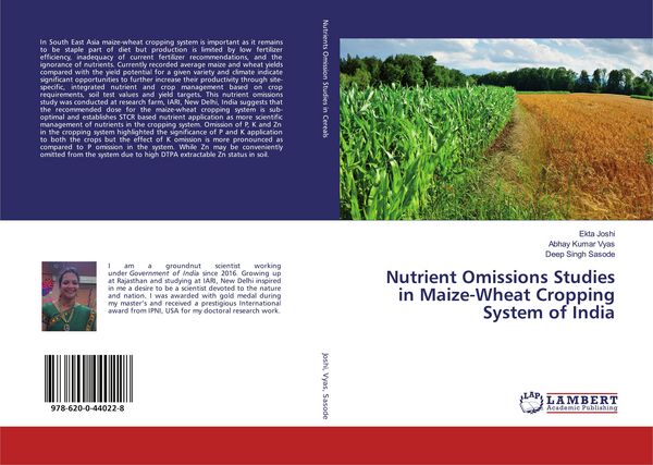 Produktbild: Nutrient Omissions Studies in Maize-Wheat Cropping System of India