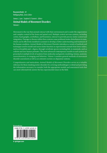 Produktbild: Animal Models of Movement Disorders
