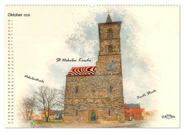 Produktbild: Bernburg meine Stadt (hochwertiger Premium Wandkalender 2026 DIN A2 quer), Kunstdruck in Hochglanz