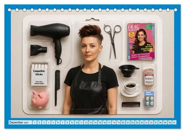 Produktbild: Einmal Traumjob bitte - zum Mitnehmen (Tischkalender 2027 DIN A5 quer), CALVENDO Monatskalender
