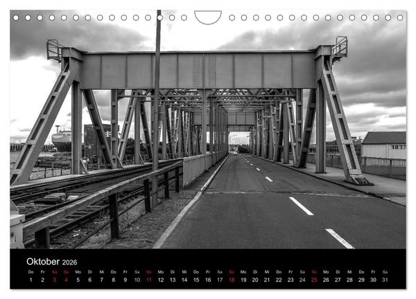 Produktbild: Bremerhaven - Blickpunkte Schwarzwei&szlig; (Wandkalender 2026 DIN A4 quer), CALVENDO Monatskalender