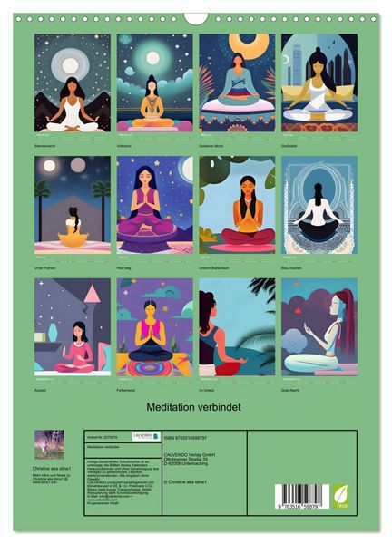 Produktbild: Meditation verbindet (Wandkalender 2026 DIN A3 hoch), CALVENDO Monatskalender