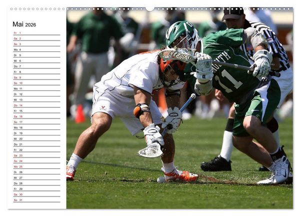 Produktbild: Teamsport Lacrosse - Face-off (Wandkalender 2026 DIN A2 quer), CALVENDO Monatskalender