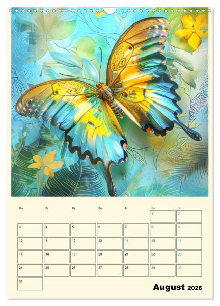 Produktbild: Schmetterlinge der Fantasie entsprungen - Planer (Wandkalender 2026 DIN A3 hoch), CALVENDO Monatskalender