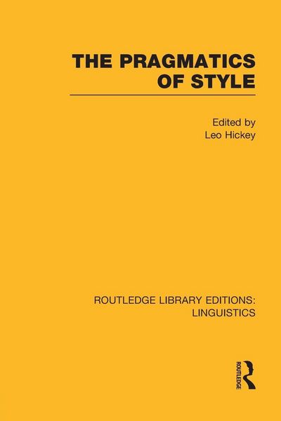 Produktbild: The Pragmatics of Style
