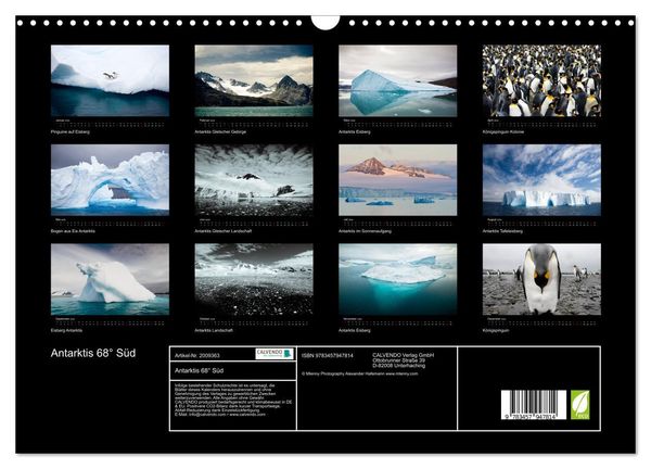 Produktbild: Antarktis 68&deg; S&uuml;d (Wandkalender 2026 DIN A3 quer), CALVENDO Monatskalender