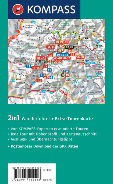 Produktbild: KOMPASS Wanderf&uuml;hrer Fassatal, Rosengarten, 60 Touren