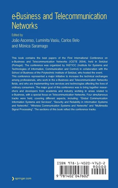Produktbild: E-Business and Telecommunication Networks