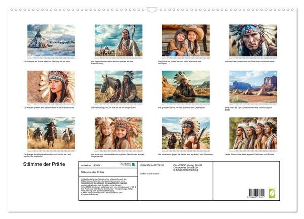 Produktbild: St&auml;mme der Pr&auml;rie (Wandkalender 2026 DIN A2 quer), CALVENDO Monatskalender