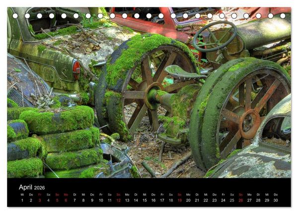 Produktbild: ROSTLAUBEN Die sch&ouml;nsten Autowracks (Tischkalender 2026 DIN A5 quer), CALVENDO Monatskalender