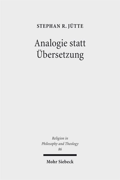 Produktbild: Analogie statt &Uuml;bersetzung