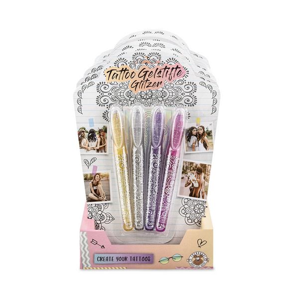 Produktbild: TRENDHAUS&reg; Tattoo Gelschreiber Glitzer