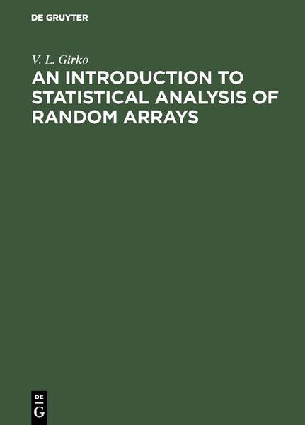 Produktbild: An Introduction to Statistical Analysis of Random Arrays