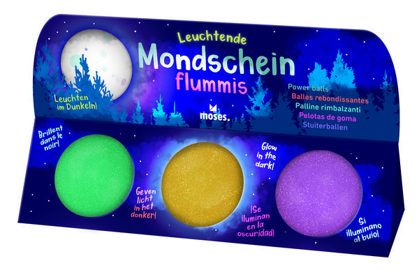 Produktbild: Leuchtende Mondscheinflummis (3er Set)
