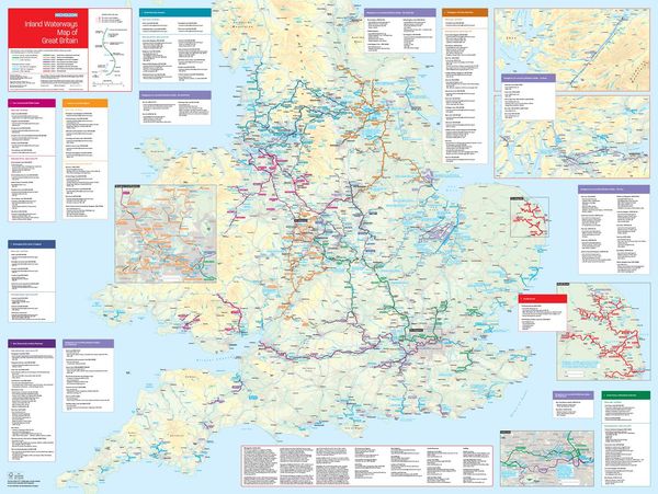 Produktbild: Nicholson Inland Waterways Map of Great Britain