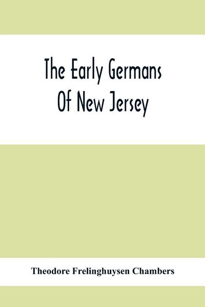 Produktbild: The Early Germans Of New Jersey