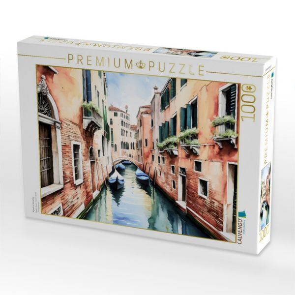 Produktbild: CALVENDO Puzzle Kanal in Venedig | 1000 Teile Lege-Gr&ouml;&szlig;e 64x48cm Foto-Puzzle f&uuml;r gl&uuml;ckliche Stunden