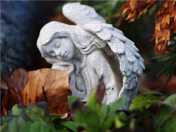 Produktbild: CALVENDO Puzzle Engel-Kalender mit Zitaten / CH-Version 1000 Teile Lege-Gr&ouml;&szlig;e 64 x 48 cm Foto-Puzzle Bild von Tanja Riedel