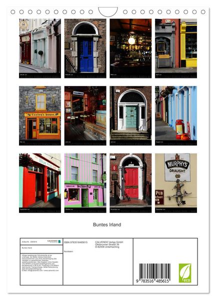 Produktbild: Buntes Irland (Wandkalender 2026 DIN A4 hoch), CALVENDO Monatskalender